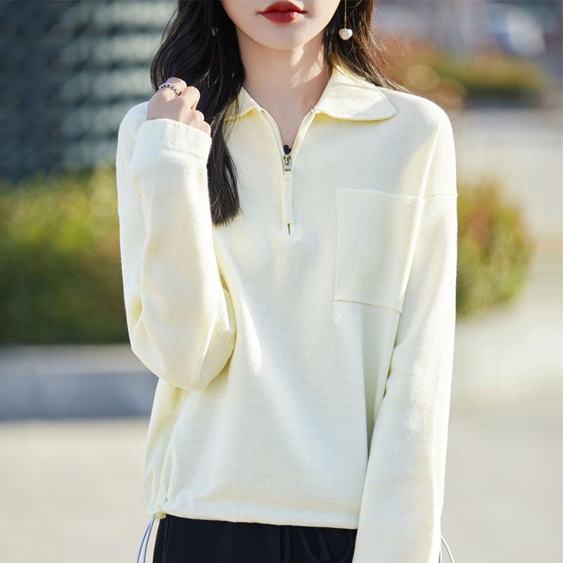 Женский кашемировый свитер Qinghe кашемир 50% шерсть 50% шелк Женский осенне-зимний кашемировый свитер мягкий и теплый