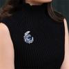 High End Diamond Inlaid Brooch, Women's High-end Feel, Chest Flower, Multifunctional Clothing Accessories