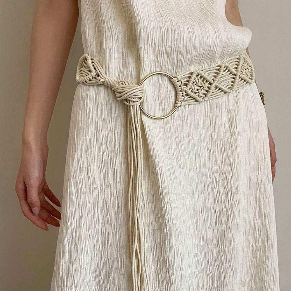 Retro Bohemian Belt Waistband Tassel Waist Chain Elegant Ethnic Style Belt Daily