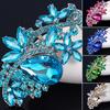 Twinkle Trinket Waterdrop Flower Brooch Pin Rhinestone Crystal Brooches Bouquet Wedding Jewelry