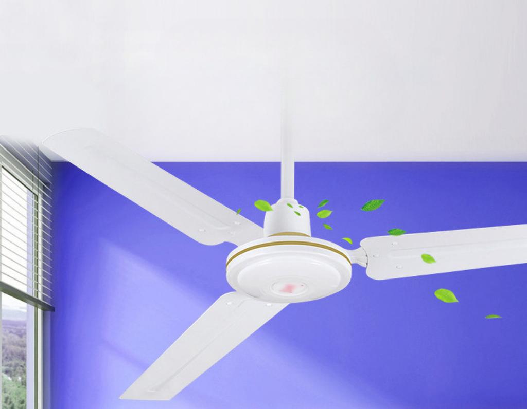 220V Three Leaf Home Ceiling Fan Manufacturer 56 inch Iron Leaf Home 1400mm School Classroom Industrial Large Ceiling Fan