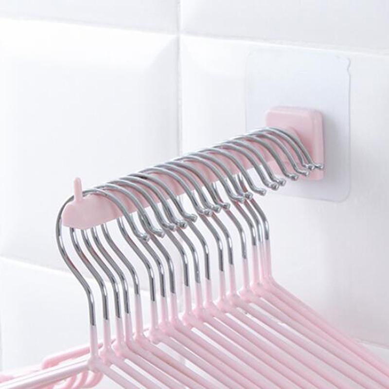 Европейская настенная пластиковая вешалка для хранения, бытовой крючок без отверстий, вешалка для одежды