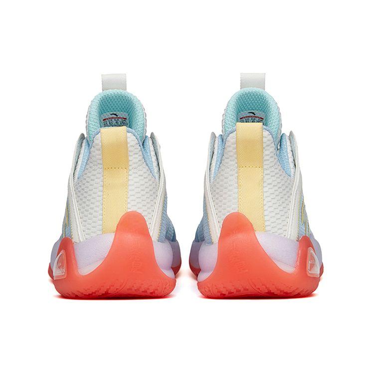 Anta Cement Bubble 2.0 Non-Slip Low-Top Basketball Shoes Men Sneakers White Blue Jelly-Blue 112221610-5