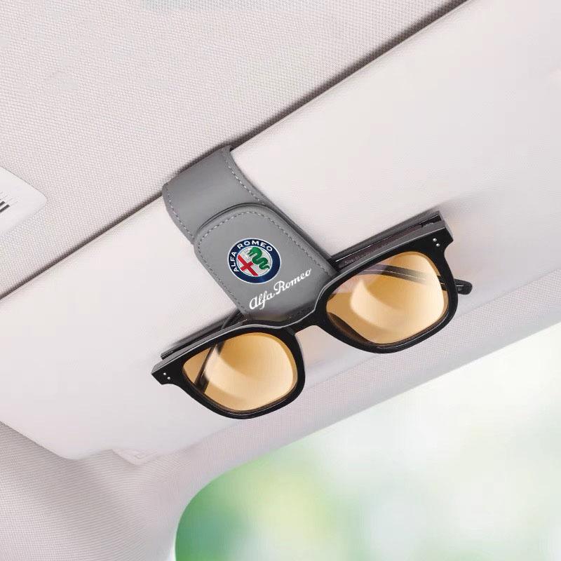 Universal Car Sunglasses Clip Card Ticket Holder Stand Sun Visor For Alfa Romeo giulietta 159 mito giulia stelvio 147 Accessorie