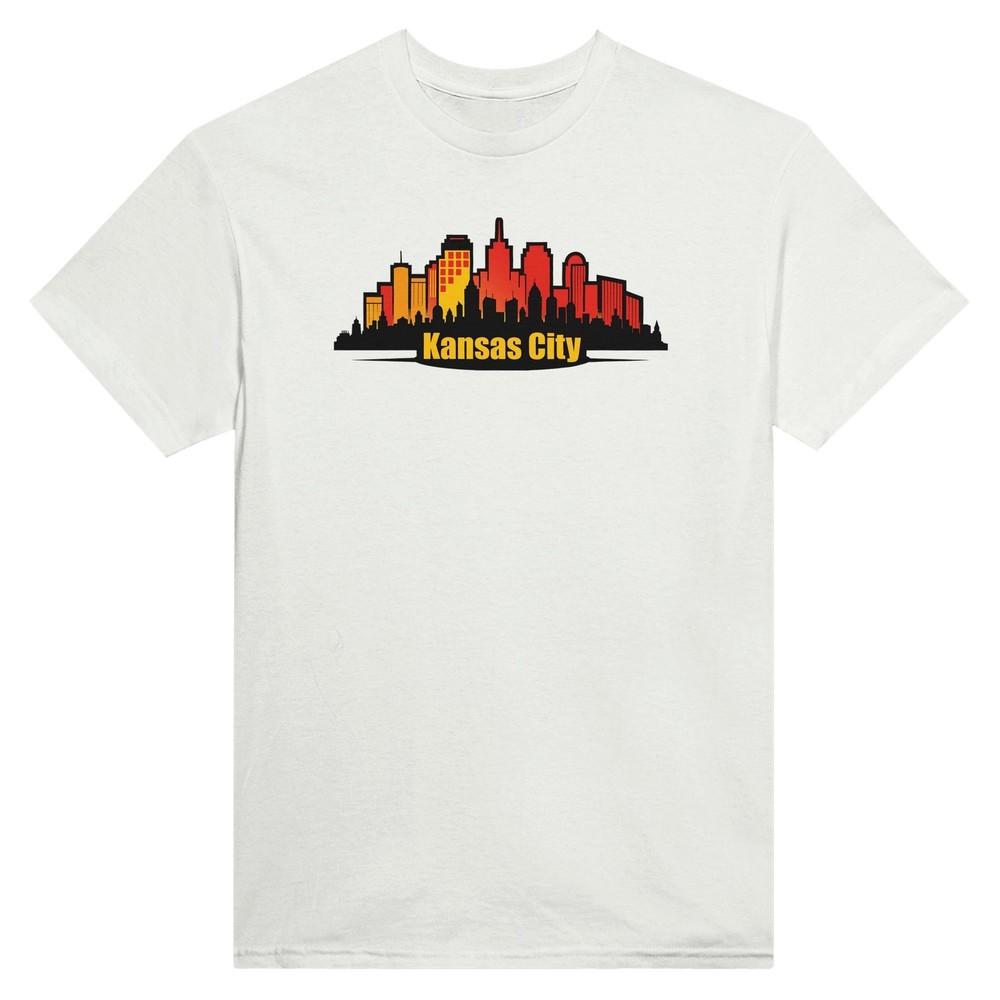 KANSAS CITY Skyline Graphic Cotton Crewneck T-Shirt Unisex T-Shirt