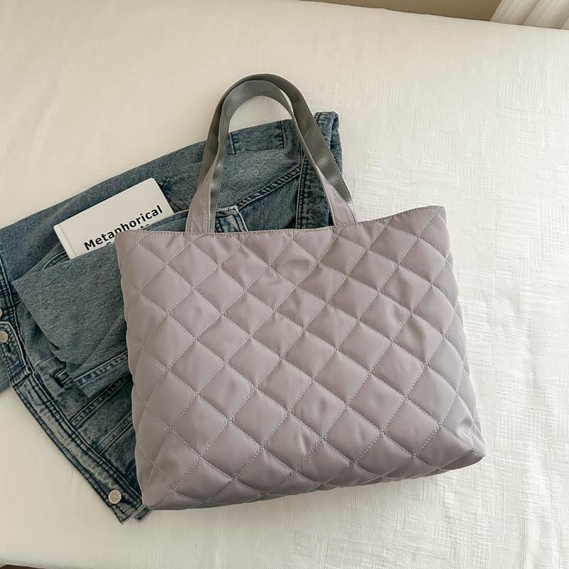 Сумка Женская Сумка 2025 Новая Универсальная Ромбовидная Наплечная Сумка-тоут Большой Вместимости Повседневная Простая Сумка Под Мышку