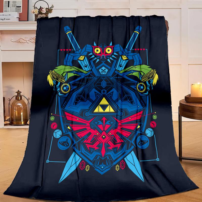 1PC Heroic Legend Crest Flannel Blanket Gift, Suitable for Both Men And Women, Soft Ideal for Beds And Sofa, Birthday Or Christmas Gift