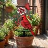 Acrylic Floral Bird Garden Stake 2D Flat Flower Pattern Ornaments  Yard Lawn Insert