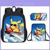 Детский школьный рюкзак Pokemon Pikachu из легкой ткани Оксфорд для учеников начальной школы