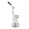 Alto Saxophone Ornaments Mini Sax Decoration Musical Instrument Model Gift with Box Base 14cm