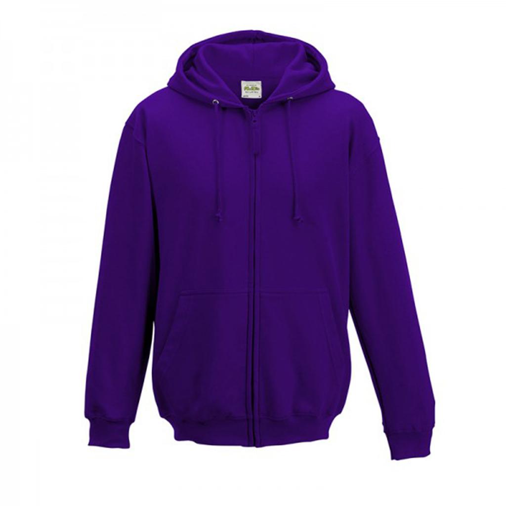 Awdis Plain Mens Hooded Full Zip Hoodie / Zoodie