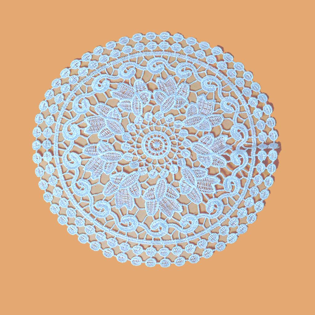 2pcs Vintage White Lace Table Mat, Plate Mat,  Home Kitchen Dinning Table Decoration