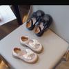 Girls' Little Leather Shoes Spring New Girl Mesh Shoe Soft Soled Anti Slip Kids Single Shoe bowKnot Girl Princess Leather Shoes