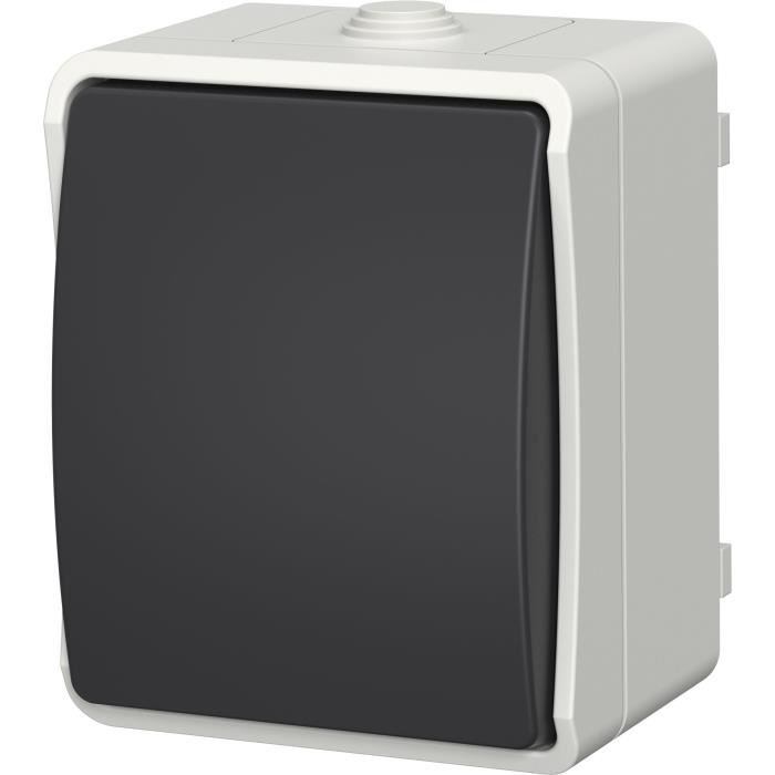 Перекидной выключатель - Aquatop - IP54 - Серый - Для помещений - Высокопрочный пластик