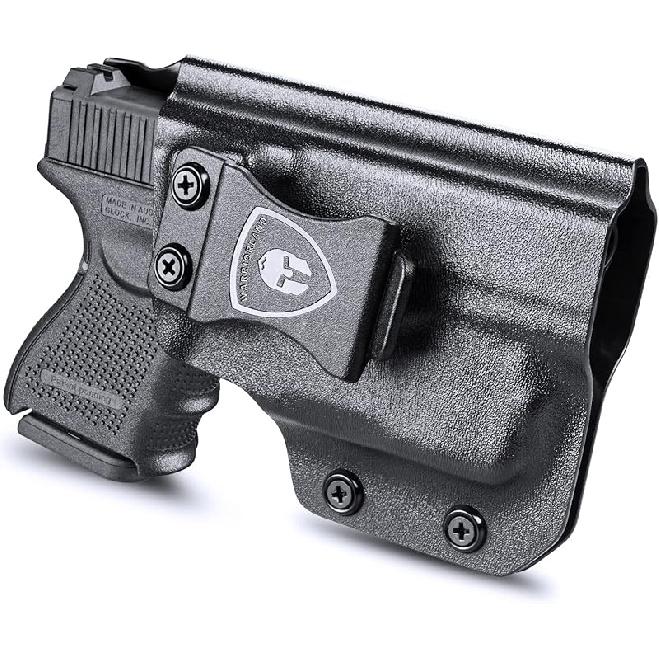 WARRIORLAN Compatible with Glock 26 w/TLR-6 Holster, IWB Kydex Holster Fit Glock 26/27/28/33 w/TLR6 Laser Light, Inside Waistband Concealed Carry