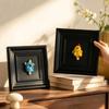 3D Animal Ice Cream Photo Frame Decorative Ornament Living Room Entryway Desk Vintage Carved Black ABS Craft
