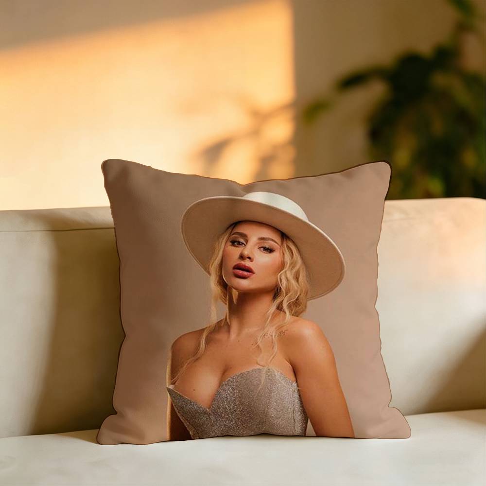 Hot Singer AAnna Asti Pillow Case Square DoubleSided Sofa Cushion Cover Bedroom Bedside Pillow