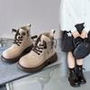 2024 Children Short Boots for Girl Autumn New Fashion Korean Style Soft Bottom Anti-slippery Chic Versatile Casual Leather Shoes