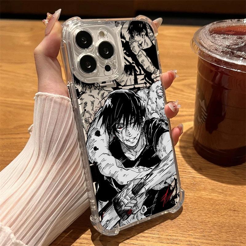Чехол для телефона Jujutsus Anime Kaisens Прозрачный Для iPhone 17 16 14 15 11 12 13 Pro Max 16 E Plus 17 Air Мягкий Ударопрочный Противоударный Чехол
