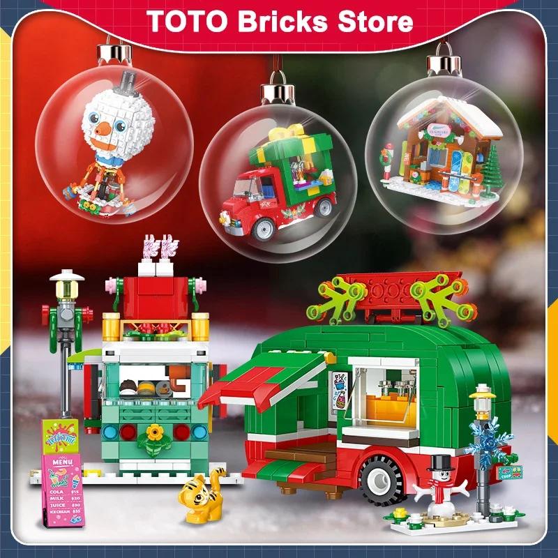 TOYLINX DIY Модель Рождественский Набор Строительных Блоков Детская Игрушка Строительные Блоки Настольное Украшение Украшение Детской Комнаты Подарки