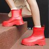 Platform Rubber Boots Women Work Garden Galoshes Waterproof Rainboots Woman Rain Shoes Oil-proof Non-slip Kitchen Footwear