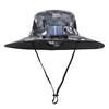 Sun Hat with Solar-Powered Dual Fans Wide-Brimmed Outdoor Fishing Hat with USB Charging Breathable Mesh Fishermen Hat