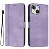For iPhone 15 Cases Wallet Stand Retro Texture Leather Phone Cover with Lanyard