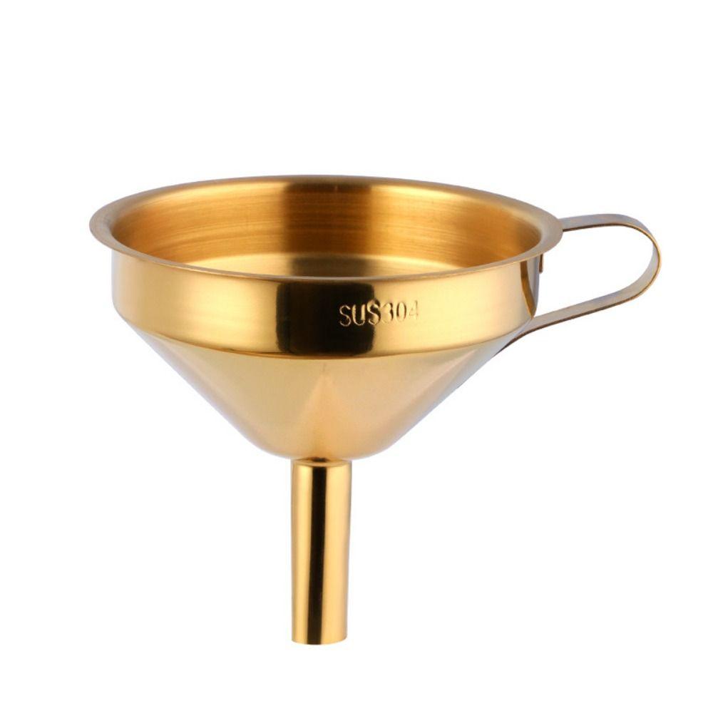 Detachable Strainer Kitchen Funnels Anti-slip Handle Funnel for Filling Small Bottles Oil