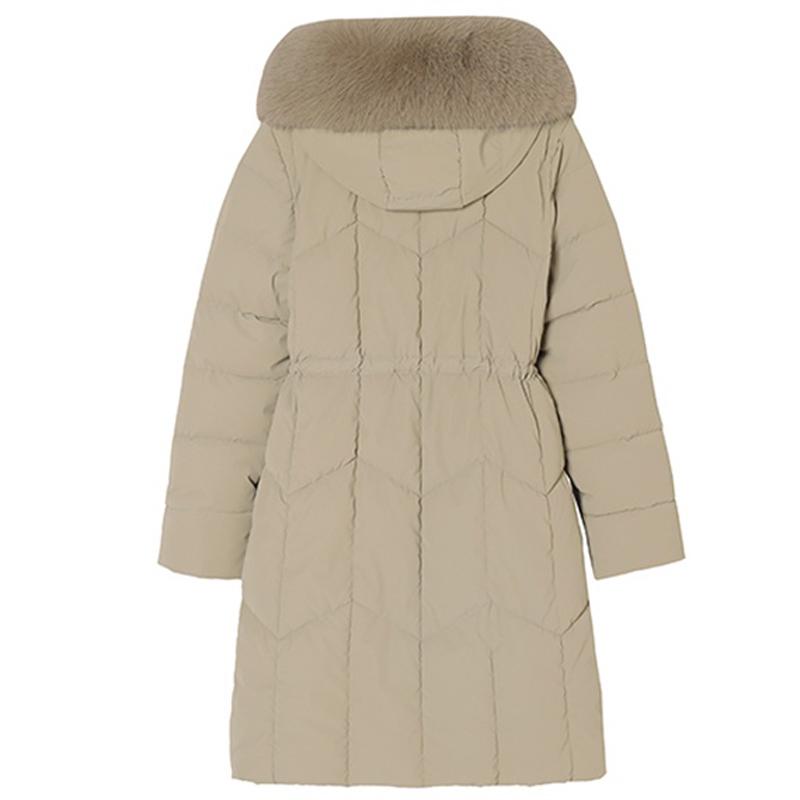 Fashion Women's Warm Winter Coats Hooded Elegant Faux Fur Collar Lady Jackets Thick Long Parkas