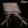 25Pcs 6*4cm Acrylic L Shape Table Sign Display Stand Name Price Card Holder For Retail Buffet Clear Price Card Tag Label Stand
