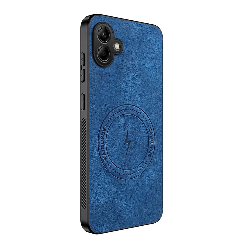 For Samsung Galaxy A06 4G Magnetic Case WANLONFENG SD1 Series Nappa Texture PC TPU Phone Cover