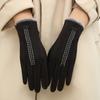 Solid Color  Gloves Keep Warm Women Mittens Fashion Winter Velvet Gloves  Driving