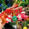 Cartoon Christmas Theme Keychain Pendant Bag Car Keychain Accessories Christmas Gifts Santa Snowman Reindeer Keychain