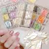 1Box Nail Ornament Portable Easy To Remove Universal Beautiful Shell Pieces for Home