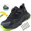 Mens Steel Toe Safety Shoes With Anti-Smash Industrial Shoes Non-Slip Hiking Boots Breathable Mesh For Construction/Warehouse