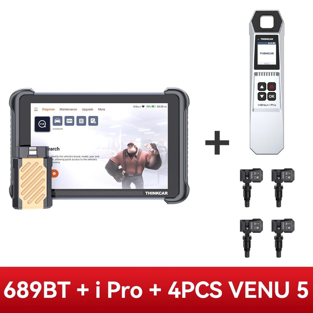 ASH1 THINKCAR THINKSCAN 689BT All System Car Diagnostic Tool ActiveTest ECU Coding OBD2 Scanner 34 Services CAN FD DoIP Scan Tool
