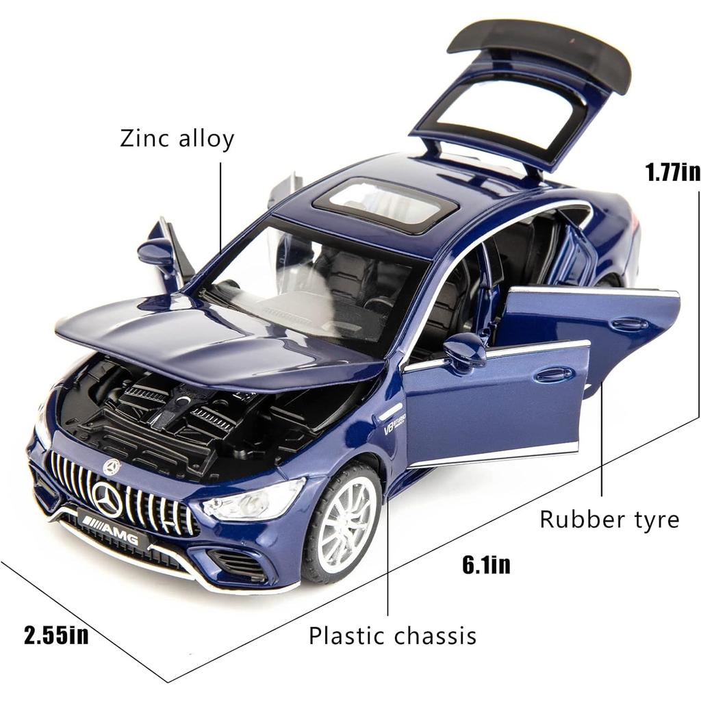 1/32 Benz AMG GT63 Модель автомобиля Литой игрушечный автомобиль с откидным механизмом, звуком и светом, дверь может открываться, игрушечный автомобиль для детей, подарок