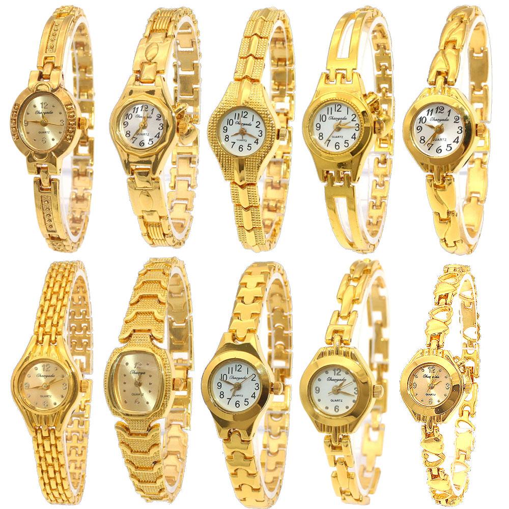 Cute Women Bracelet Watch Mujer Golden Relojes Small Dial Quartz Watch Popular Wristwatch Hour Female Ladies Elegant Watches