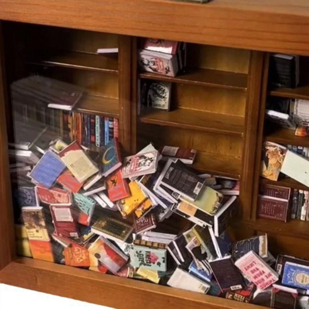 Ручная работа Тревожная книжная полка Домашнее украшение рабочего стола Книжная полка Сенсорные игрушки Статуэтка Статуэтка