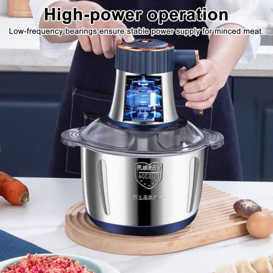 5L Electric Meat Grinder Meat Mincer with Sharp Blades 5 Speeds Low Noise Vegetable Meat Chopper Multifunctional Food Processor
