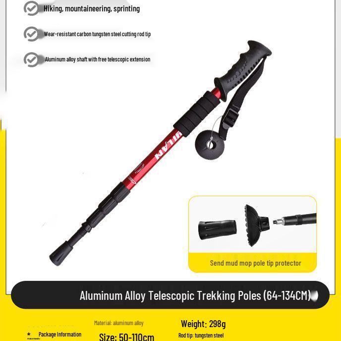 Foldable Carbon Fiber Trekking Poles for Men & Women - Telescopic Hiking and Climbing Sticks