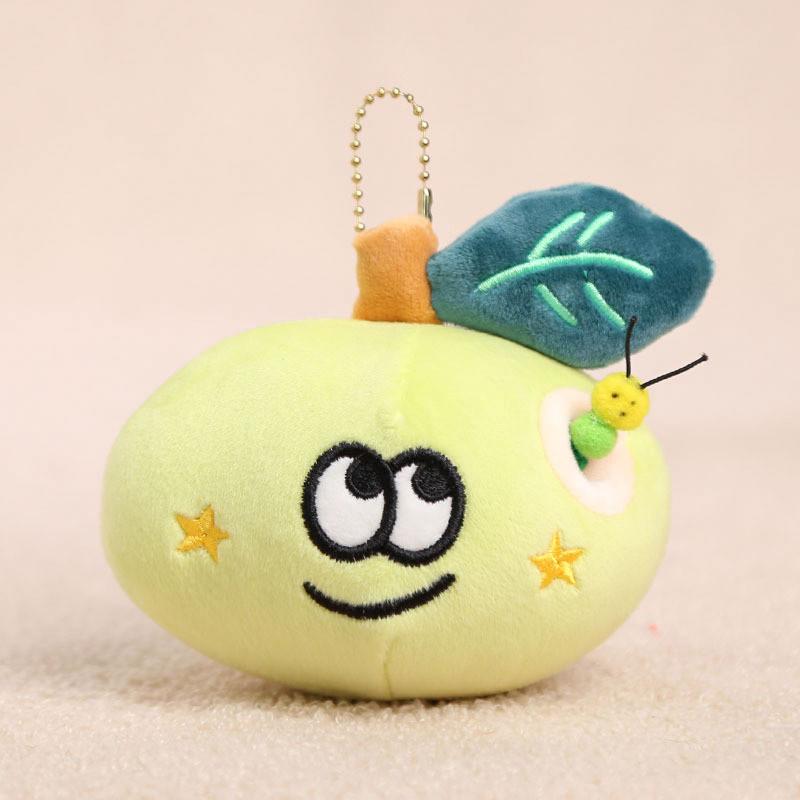 Cute Fruit Plush Doll With Short Pile Fabric For Bag Decor And Gifts
