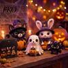 Animal Patchwork Craft Halloween Friends Kit, DIY Sewing Make 4 Kit Adorable Characters, for Beginners Handmade Gift Holiday Decor