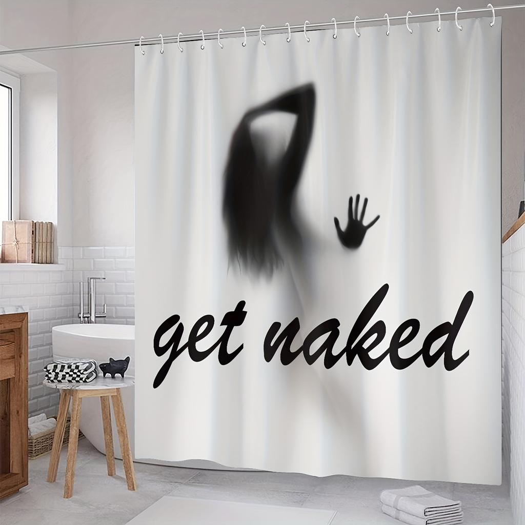 4 шт. наборы занавесок для душа с рисунком призрака, водонепроницаемые для ванной комнаты, нескользящие коврики для ванной комнаты, крышка для унитаза, коврик для ванной, набор для ванной комнаты