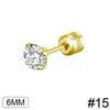 Fashion Four Claw Zircon Cartilage Stainless Steel Ear Stud Crystal Zircon Earrings Piercing Jewelry Steel Clear