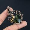 Камбаба Яшма Драгоценный камень ручной работы из чистой медной проволоки Ювелирный кулон Враг для женщин