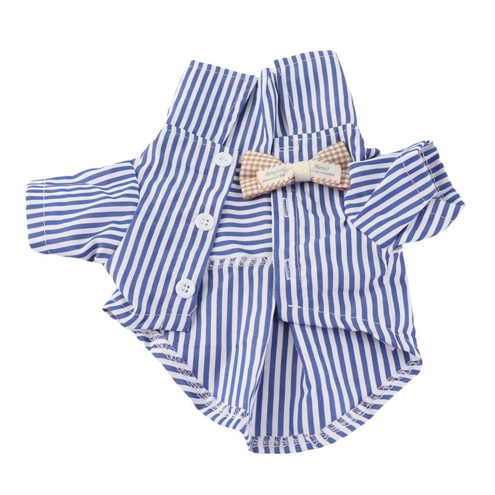 Striped Pattern Pet Clothes Thin Lightweight Canine Apparel Small Breed Dog Shirt Home Leisure