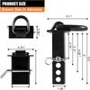 1pcs Heavy Duty Trailer Tie Down Straps with Hooks & Removable D-Rings for Flatbed Utility Cart Transport