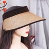 New Design Detachable Shawl Sunshade Hat Foldable Adjustable Straw Cap Wide Brim UPF 50+ Empty Top Sun Hat Outdoor