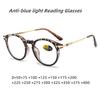 Fashion Anti Blue Light Glasses Round Reading Glasses Presbyopic Eyeglasses Vision Care +0.00~+4.00 13 Colors Women Elderly